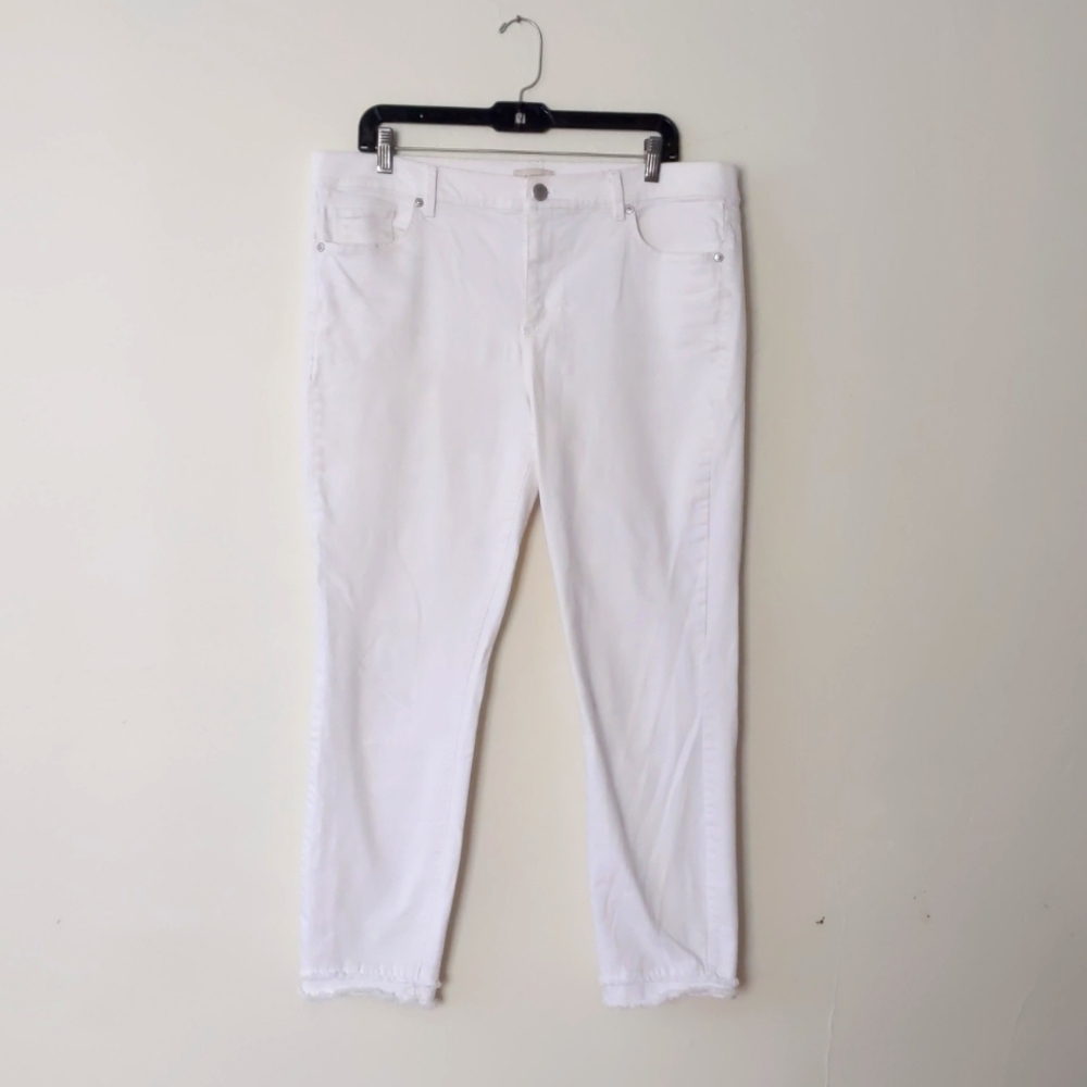 White LOFT Modern Skinny jeans 14